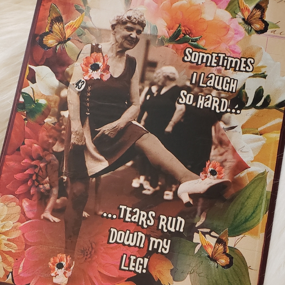 "Sometimes I Laugh So Hard" Vintage Inspired Wall Plaque